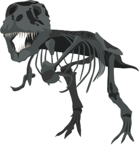 ティラノサウルス ・ レックスの骨格ベクトル画像