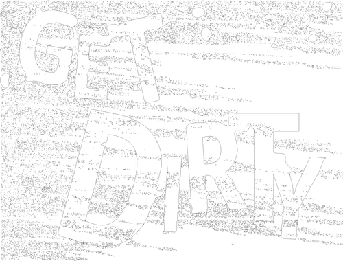 Vector image of "get dirty" text