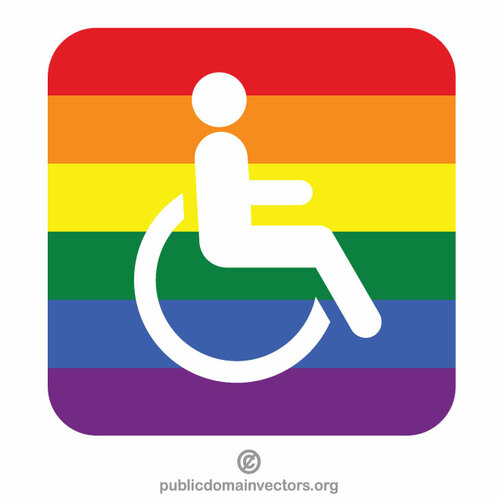 Handikap tegn LGBT farger