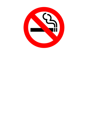 Žádné kouření znamení vektorové grafiky