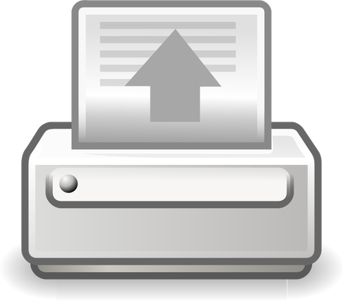 Ilustración vectorial del icono de la impresora OS pc
