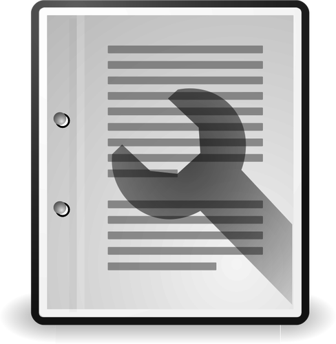 Vektori ClipArt-kuva asiakirjan ominaisuuksista tietokoneen käyttöjärjestelmän kuvake
