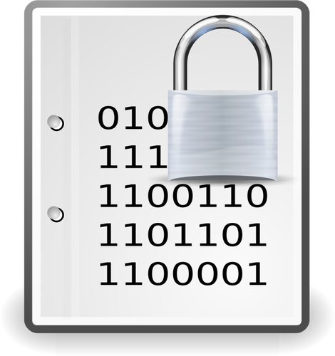 Векторное изображение зашифрованного документа Серебряные иконы