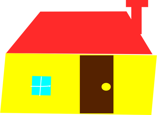 Keltainen talon vektori ClipArt