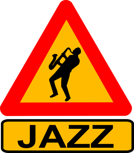 Segnale di avvertimento di jazz immagine vettoriale giocatore