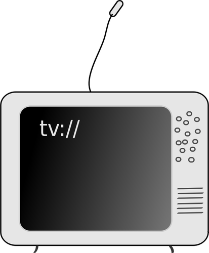Vector clip art of old style TV set