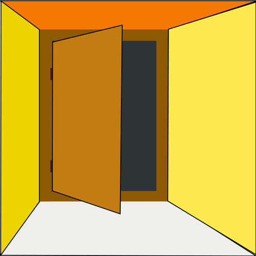 Ilustração em vetor de porta de saída
