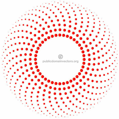 Circle with dots vector