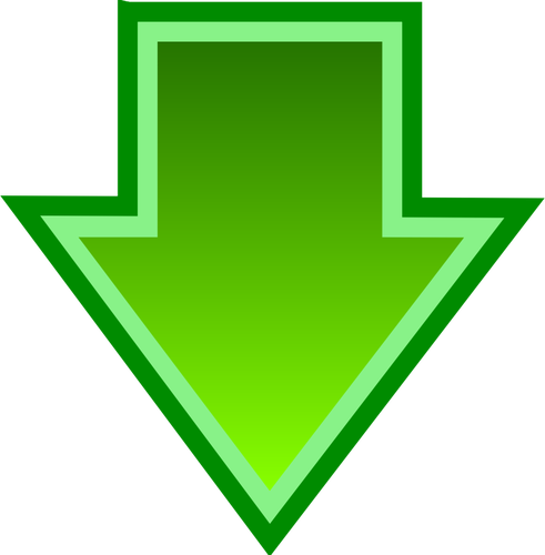 Vector image of simple green download icon