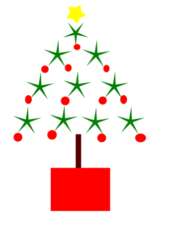 شجرة عيد الميلاد بسيطة متجه