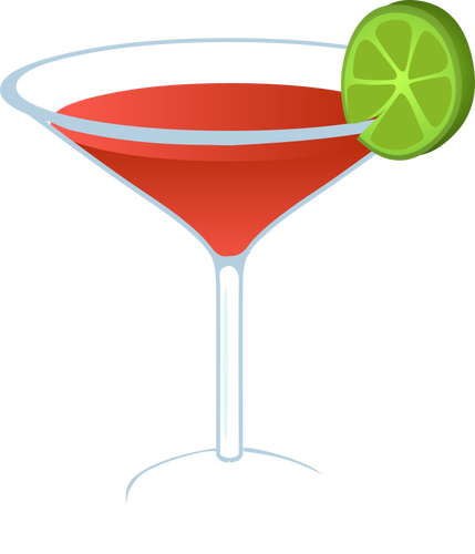 Cocktail med lime vektorbild