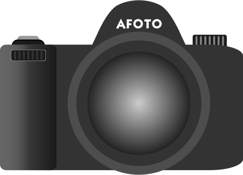 오래 된 DSLR 카메라 벡터 이미지 형식