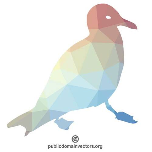Duck with low poly pattern