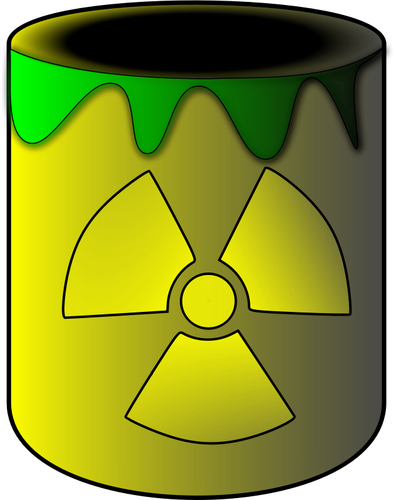Illustration vectorielle du bac de décharge toxiques
