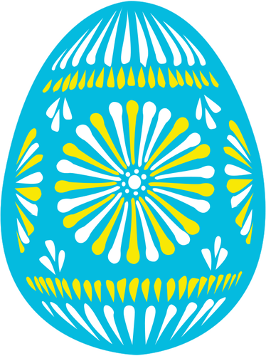 Blue Easter egg vector illustration