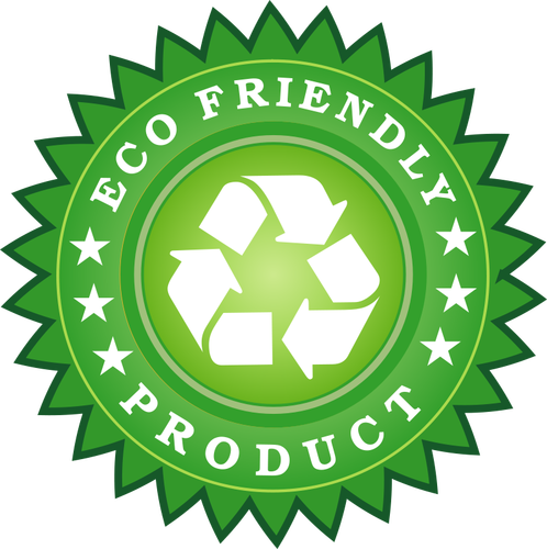 Eco vriendelijke product labelafbeelding vector