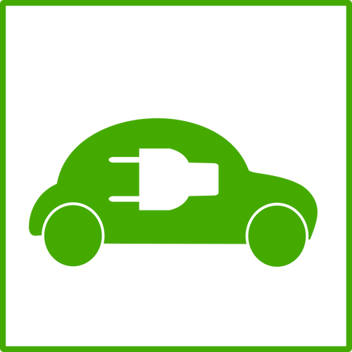 Gráficos de vetor de ícone de carro elétrico
