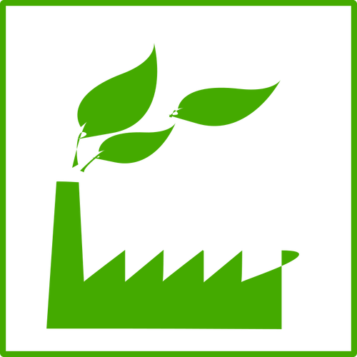 Icono de fábrica de eco