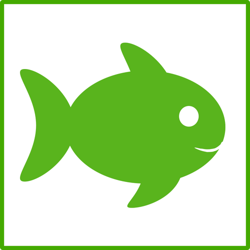 Eco pescado vector icono
