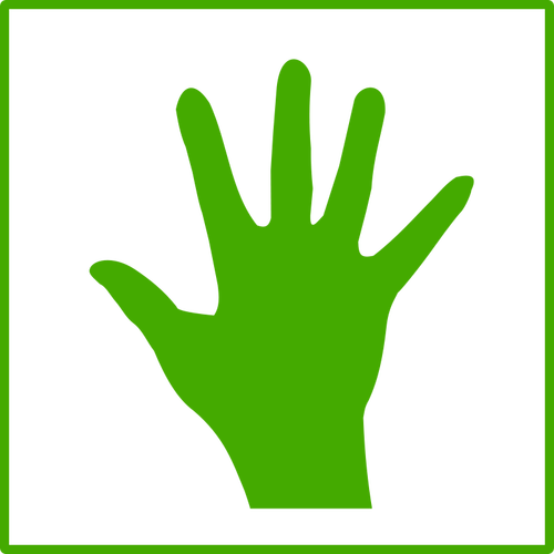 Eco hand vector icon