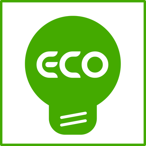 Immagine vettoriale eco lampadina icona