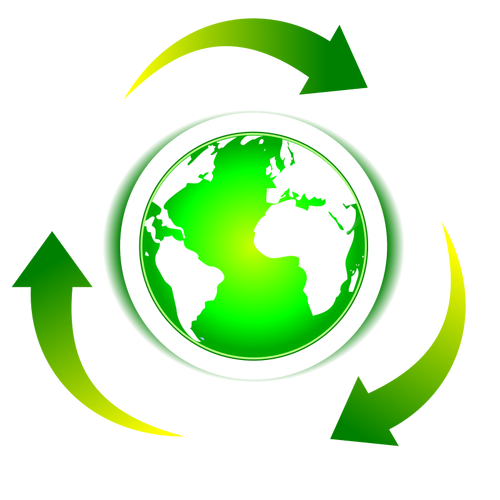 Imagen de vector de tierra reciclable