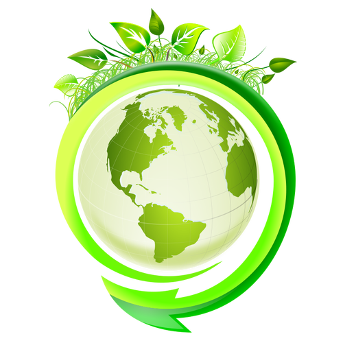 בתמונה וקטורית סמל כדור הארץ לסביבה
