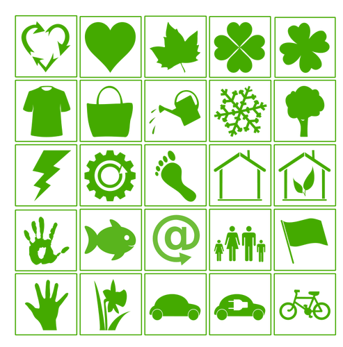 Eco vector pictogrammen afbeeldingen