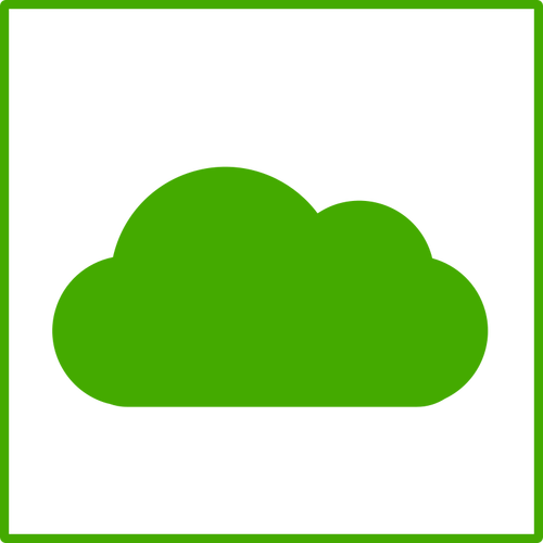 Icono de vector de nube verde Eco