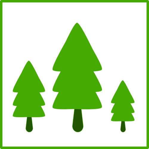 Groen hout vector pictogram