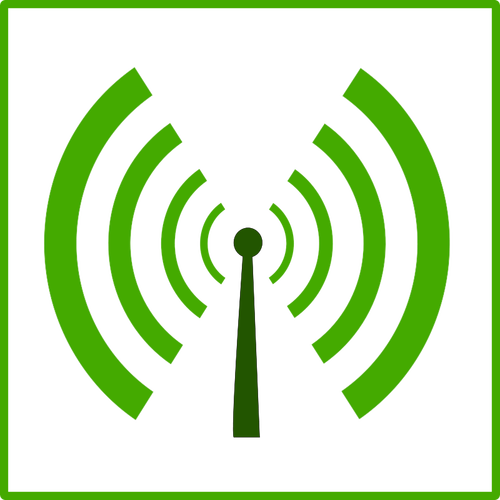Icono de vector de contaminación de eco wifi