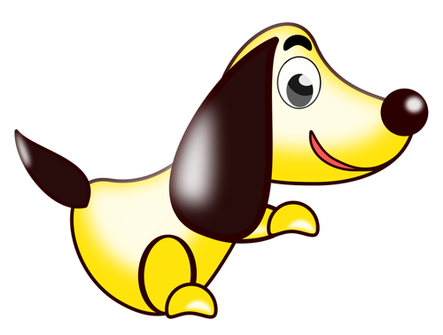 Gele hond vector afbeelding