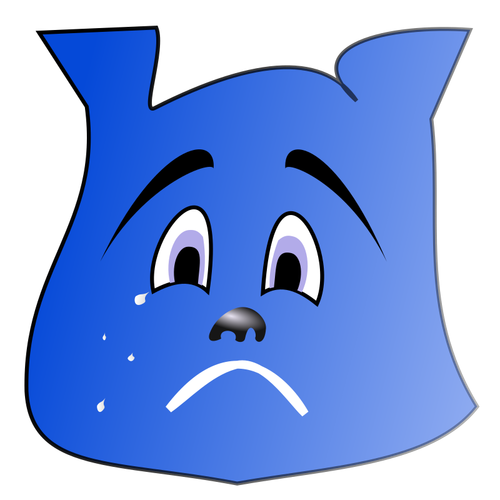 Синий crying символ