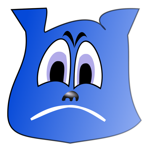Smutny niebieski emoji
