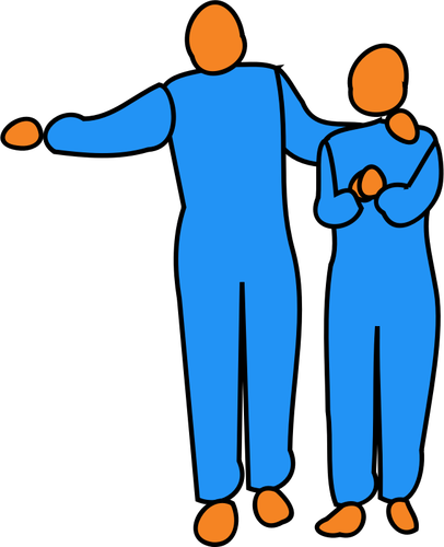 Векторный рисунок из взаимосвязанных мужчина и женщина