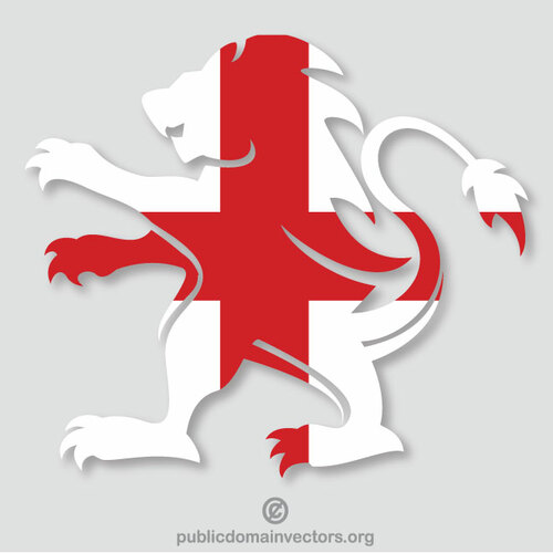 Englannin lippu heraldinen leijona