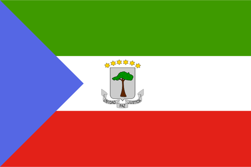 Vector graphics of flag of Equatorial Guinea