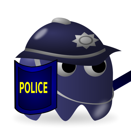 Spelet polis ikon vektorbild