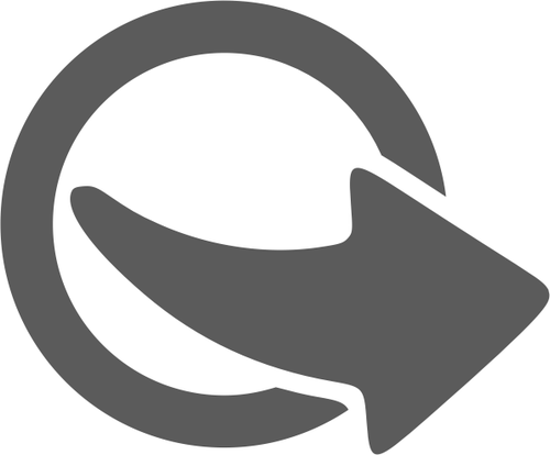 Vector clip art of round grey export icon