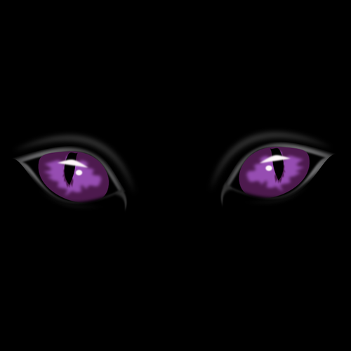 Occhi viola in grafica vettoriale scuro