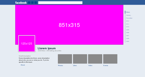 פייסבוק כיסוי דף תבנית וקטורית אוסף