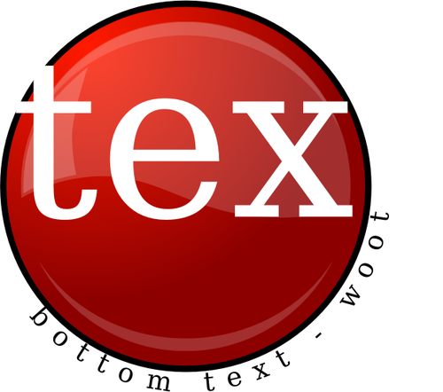 फैंसी चमकदार लाल बटन के लिए पाठ के वेक्टर छवि