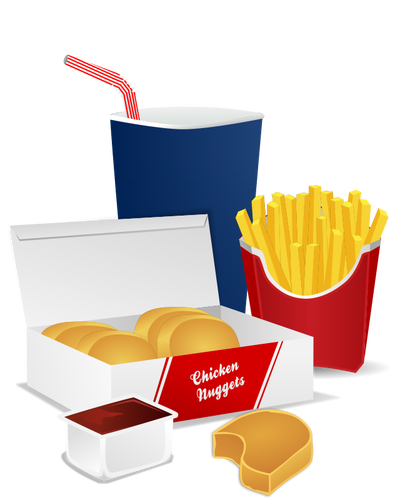Fast food menu vektorové grafiky