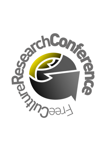 Vrije cultuur onderzoek conferentie vector logo