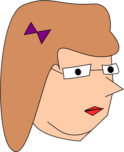 Gambar kepala wanita vektor