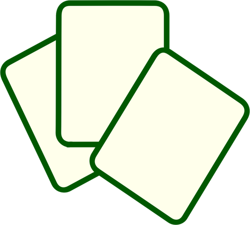 Vector drawing of simple green outline PC file icon