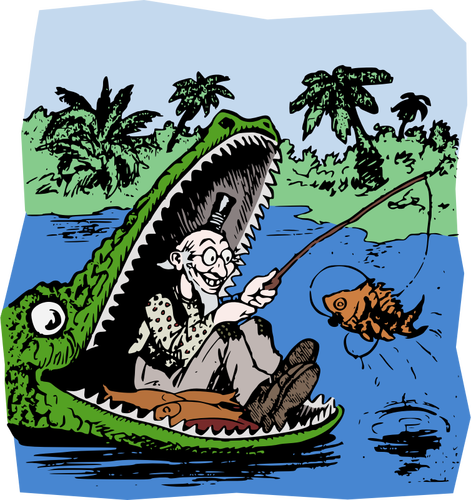 Cartoon-Krokodil