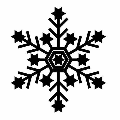 Simbol siluet kepingan salju