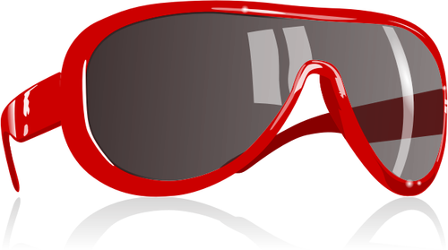 Photorelistic imagem vetorial de óculos de sol com moldura vermelha