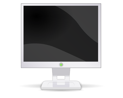 Alb ecran plat LCD monitor vector imagine